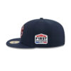 Chicago Bears C Mark Bear Head Side Patch Fitted Hat in Navy