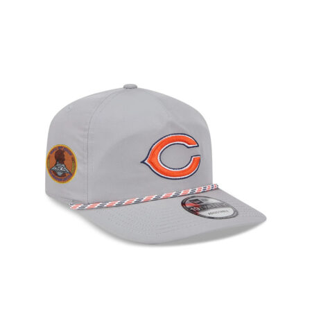 Chicago Bears C Mark Rope Side Patch Adjustable Hat in Gray