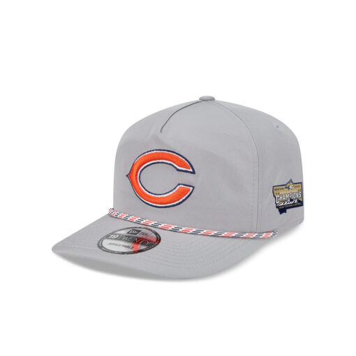 Chicago Bears C Mark Rope Side Patch Adjustable Hat in Gray Chicago Bears C Mark Rope Side Patch Adjustable Hat in Gray