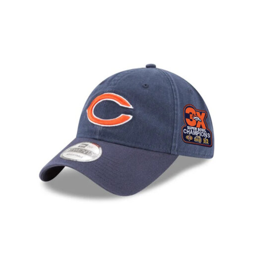 Chicago Bears C Mark Side Patch Adjustable Hat in Navy Chicago Bears C Mark Side Patch Adjustable Hat in Navy