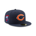 Chicago Bears C Mark Side Patch Fitted Hat in Navy