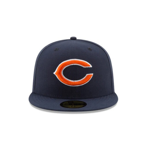 Chicago Bears C Mark Side Patch Fitted Hat in Navy Chicago Bears C Mark Side Patch Fitted Hat in Navy