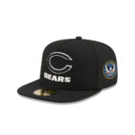 Chicago Bears Chiseled Logo A-Frame Fitted Hat in Navy