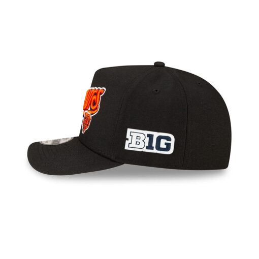 Chicago Bears Script Logo A-Frame Snapback Hat in Black Chicago Bears Script Logo A-Frame Snapback Hat in Black