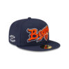 Chicago Bears Script Logo Fitted Hat in Navy 1 Chicago Bears Script Logo Fitted Hat in Navy