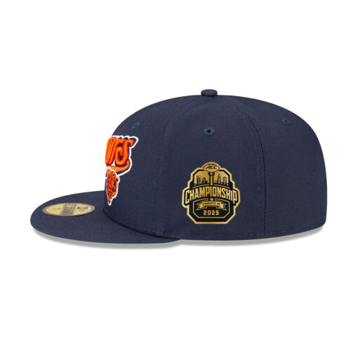 Chicago Bears Script Logo Fitted Hat in Navy Chicago Bears Script Logo Fitted Hat in Navy