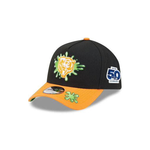 Chicago Bears Slime Graphic A-Frame Snapback Hat in Green Chicago Bears Slime Graphic A-Frame Snapback Hat in Green