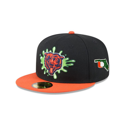 Chicago Bears Slime Graphic Fitted Hat in Green