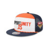 Chicago Bears Split Panel Graphic Snapback Hat in Navy and Orange 1 Chicago Bears Split Panel Graphic Snapback Hat in Navy and Orange