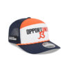 Chicago Bears Split Panel Graphic Trucker Hat in Navy and Orange