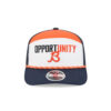 Chicago Bears Split Panel Graphic Trucker Hat in Navy and Orange