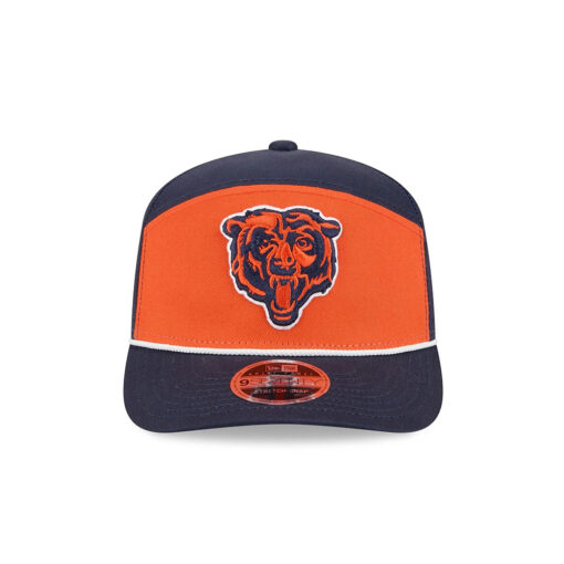 Chicago Bears Split Panel Stretch Snap Hat in Navy and Orange Chicago Bears Split Panel Stretch Snap Hat in Navy and Orange