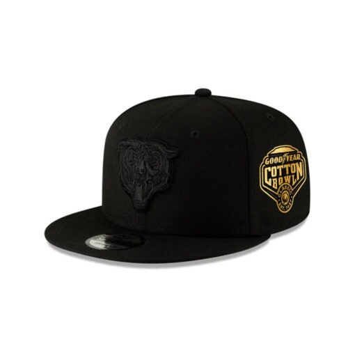 Chicago Bears Tonal Bear Head Side Patch Snapback Hat in Black Chicago Bears Tonal Bear Head Side Patch Snapback Hat in Black