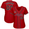 Custom Atlanta Braves Red Black White Baseball Jersey