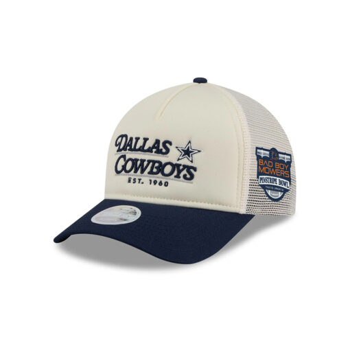 Dallas Cowboys Retro Chrome Trucker Hat in White