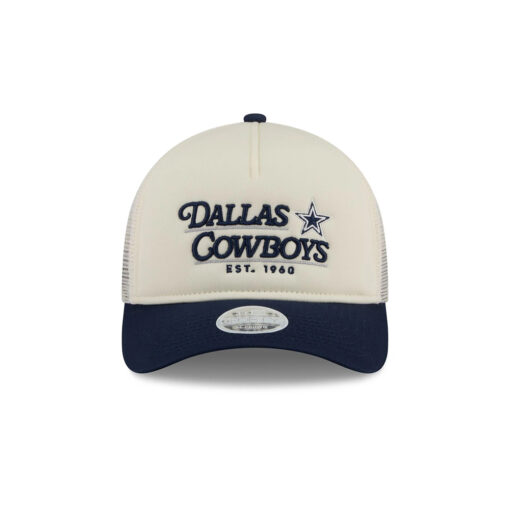 Dallas Cowboys Retro Chrome Trucker Hat in White