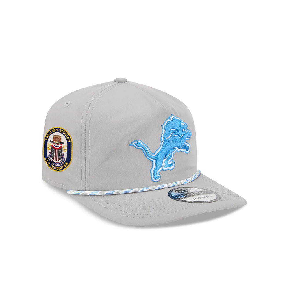 Detroit Lions Logo Snapback Hat in Gray Detroit Lions Logo Snapback Hat in Gray