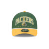 Green Bay Packers Arched Logo A-Frame Snapback Hat in Green