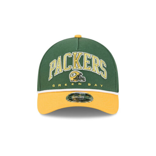 Green Bay Packers Arched Logo A-Frame Snapback Hat in Green