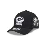 Green Bay Packers Logo A-Frame Snapback Hat in Black and White