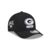Green Bay Packers Black and White Logo A-Frame Snapback Hat in Black and White