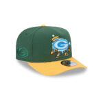 Green Bay Packers Cartoon Logo A-Frame Snapback Hat in Green