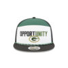 Green Bay Packers Community Graphic Split Panel Snapback Hat in Green and Yellow