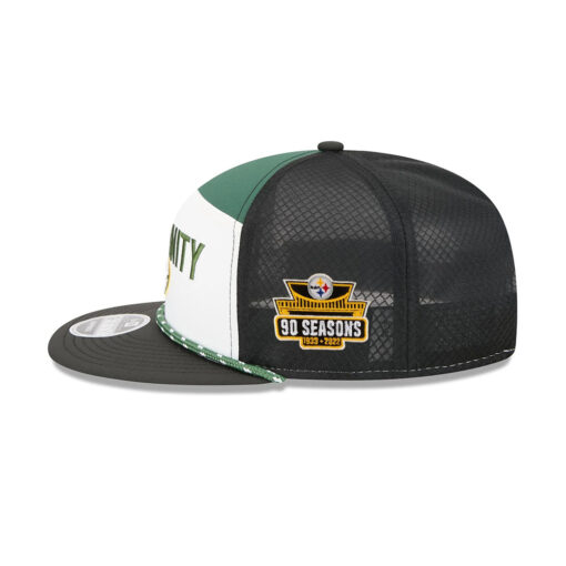 Green Bay Packers Community Graphic Split Panel Snapback Hat in Green and Yellow