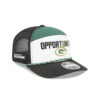 Green Bay Packers Community Graphic Split Panel Trucker Hat in Green and Yellow