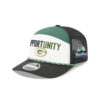 Green Bay Packers Community Graphic Split Panel Trucker Hat in Green and Yellow