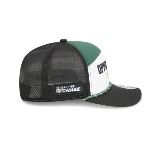 Green Bay Packers Community Graphic Split Panel Trucker Hat in Green and Yellow