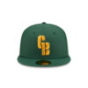 Green Bay Packers Dark Logo Fitted Hat in Black
