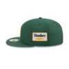 Green Bay Packers Dark Logo Fitted Hat in Black