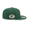 Green Bay Packers Dark Logo Fitted Hat in Black
