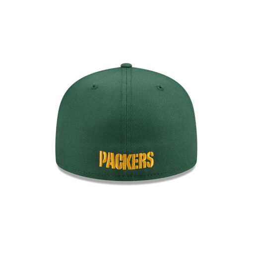 Green Bay Packers Dark Logo Fitted Hat in Black