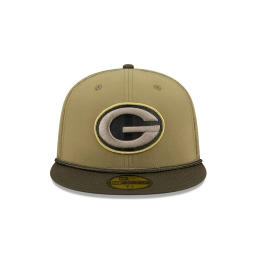Green Bay Packers Military-Inspired Side Patch Fitted Hat in Olive