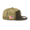 Green Bay Packers Military-Inspired Split Panel Rope Snapback Hat in Olive