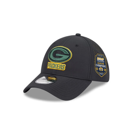 Green Bay Packers Night Logo Stretch Fit Hat in Black