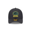Green Bay Packers Night Logo Stretch Fit Hat in Black