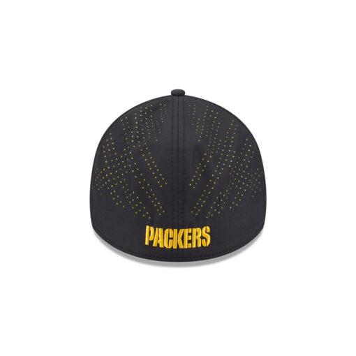 Green Bay Packers Night Logo Stretch Fit Hat in Black