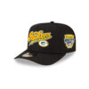 Green Bay Packers Script Logo A-Frame Snapback Hat in Black