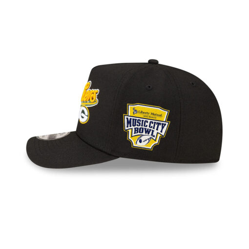 Green Bay Packers Script Logo A-Frame Snapback Hat in Black