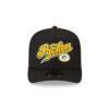 Green Bay Packers Script Logo A-Frame Snapback Hat in Black