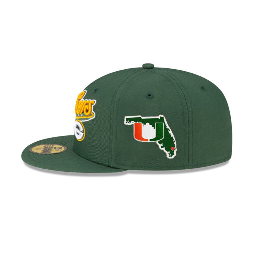 Green Bay Packers Script Logo Fitted Hat in Green