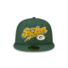 Green Bay Packers Script Logo Fitted Hat in Green