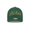 Green Bay Packers Women’s Metallic Logo A-Frame Snapback Hat in Green