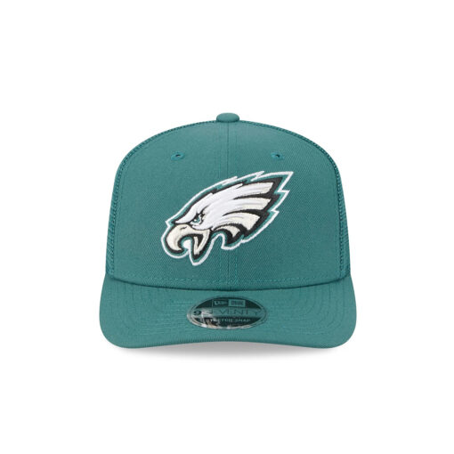 Philadelphia Eagles Eagle Head Mesh Back Trucker Hat in Midnight Green