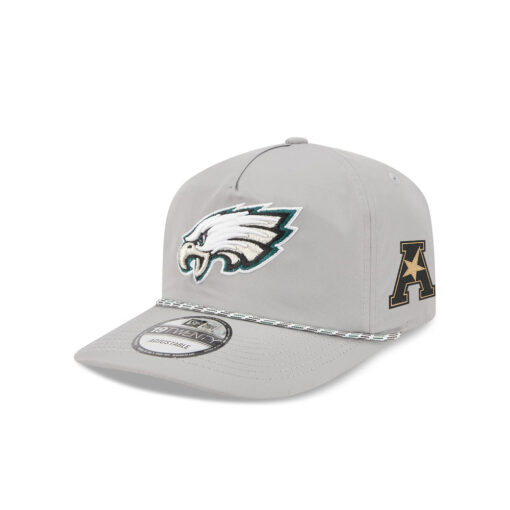 Philadelphia Eagles Eagle Head Rope Side Patch Adjustable Hat in Gray Philadelphia Eagles Eagle Head Rope Side Patch Adjustable Hat in Gray