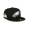 Philadelphia Eagles Eagle Head Side Patch Fitted Hat in Black