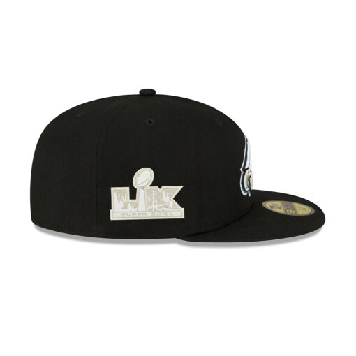 Philadelphia Eagles Eagle Head Side Patch Fitted Hat in Black Philadelphia Eagles Eagle Head Side Patch Fitted Hat in Black